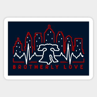 Philadelphia Skyline EKG PHILADELPHIA fan art Philly fan favorite Magnet